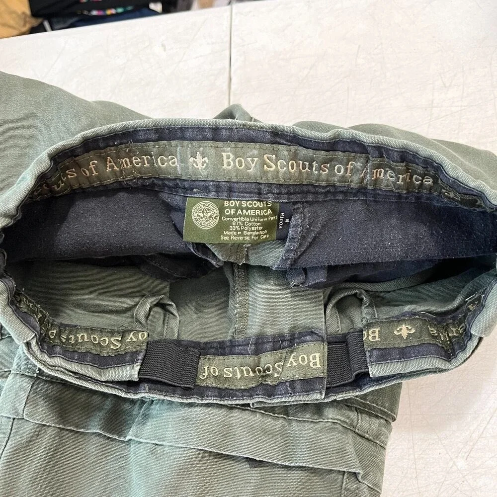 Boy Scouts America Convertible Pants Shorts 10 Unhemmed BSA Scouting‎ Switchback
